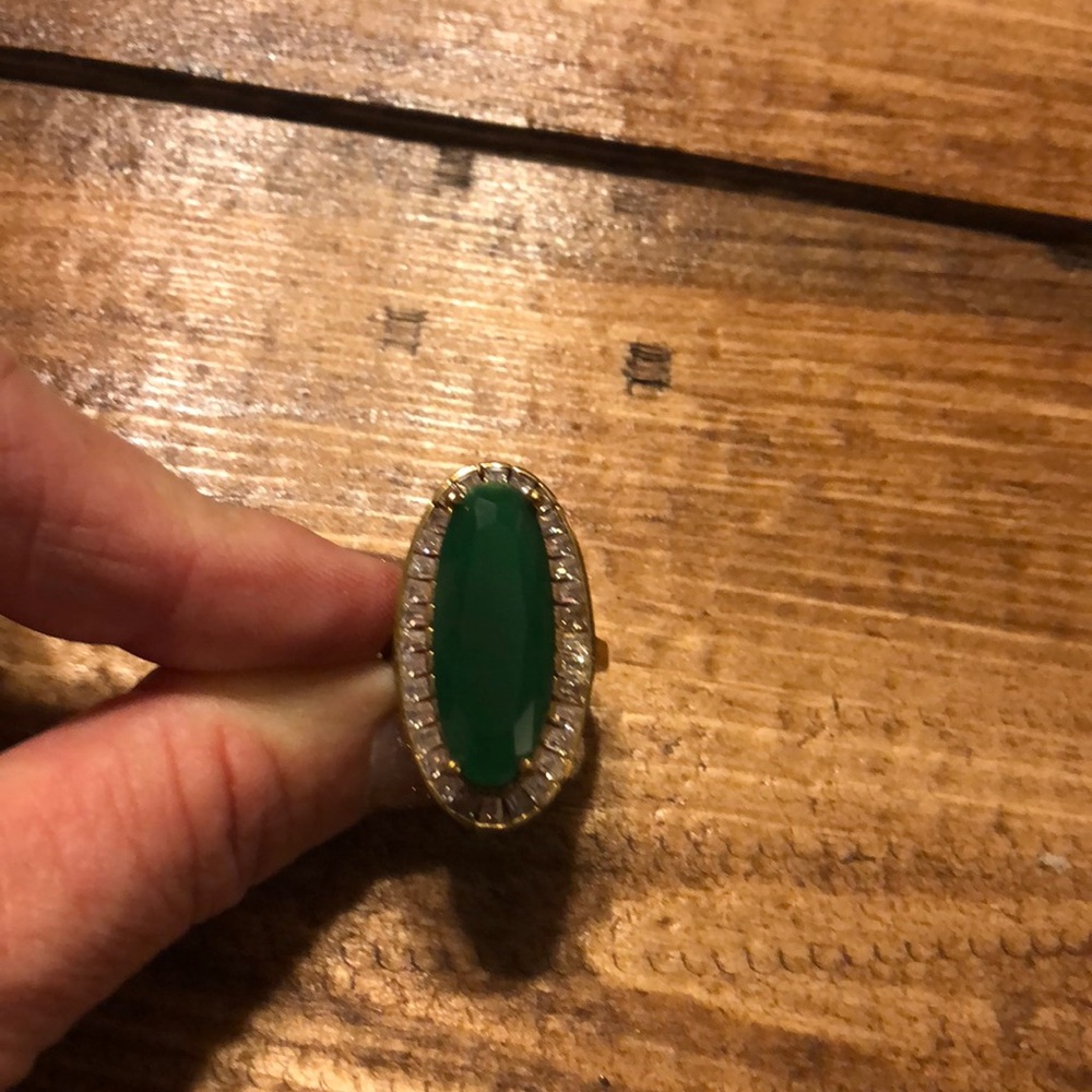 Fun green faceted ring